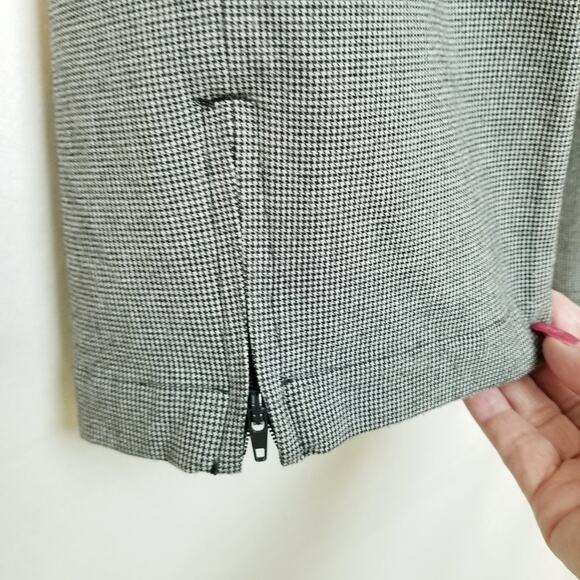 CJ Banks Women's Career Black White Houndstooth Cropped Stretch Pants Size 14W - Picture 5 of 11